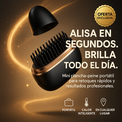 Plancha Portátil que Alisa en Segundos, tu Cabello Impecable ✅