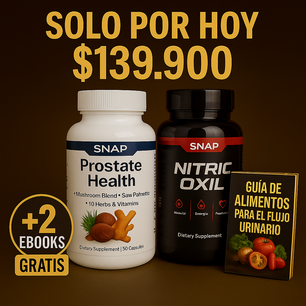Combo ProstaVive™️ x2 – Fórmula Natural para una Próstata Sana, Alivio y Vitalidad Masculina ✅