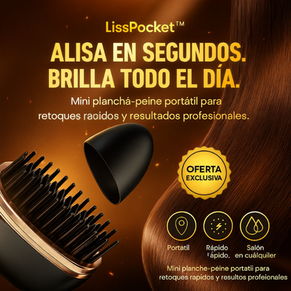 Plancha Portátil que Alisa en Segundos, tu Cabello Impecable ✅